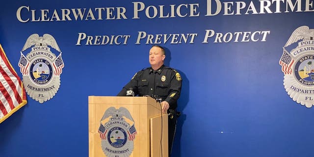 Clearwater Police Deputy Chief Michael Walek announces the arrest of Jermaine Bennett, who is charged with the murder of a bicyclist killed with a tire iron.