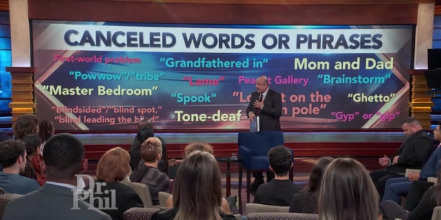 Dr. Phil discussed canceled words and phrases with his audience and guests.