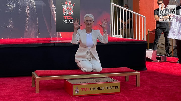Jamie Lee Curtis on getting her hand and footprints in cement