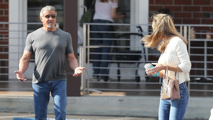 Sylvester Stallone and wife Jennifer Flavin spotted out in NYC