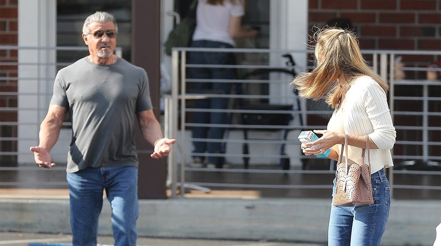 Sylvester Stallone and wife Jennifer Flavin spotted out in NYC