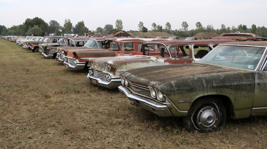 One man s 325 classic American cars parked in Colorado field up