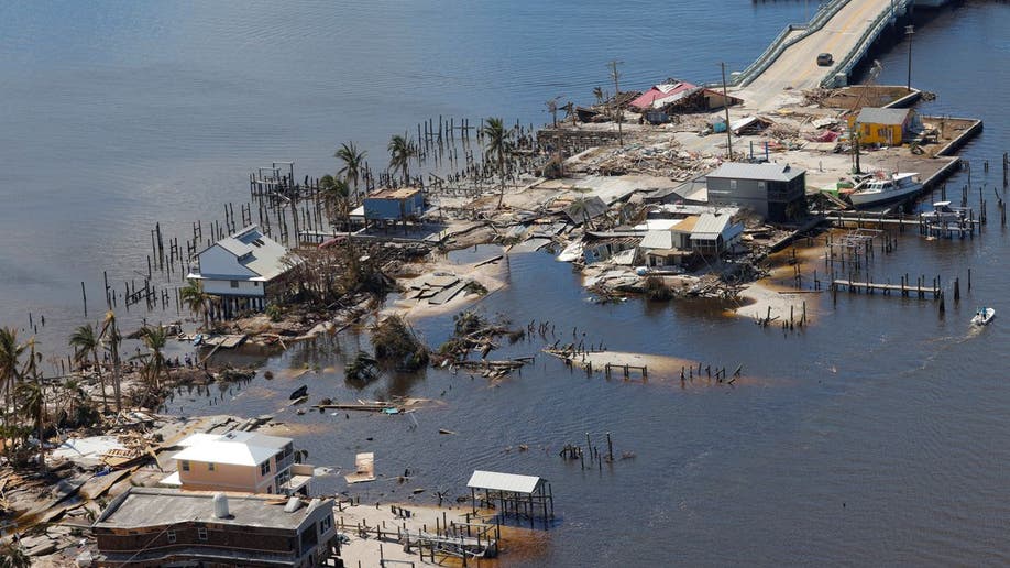 Destroyed homes from Hurricane Ian