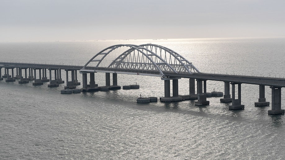 A photo of the Kerch Bridge outside of Crimea