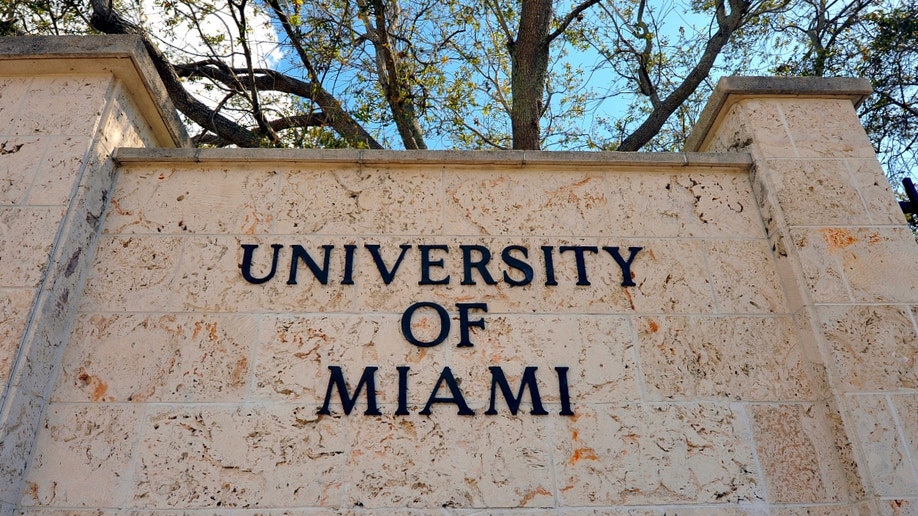 University of Miami campus sign