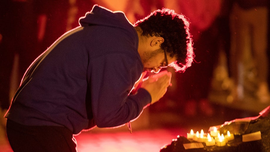 Purdue University students "Unfinished Block P" vigil Varun Manish Chheda