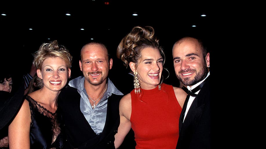 Faith Hill, Tim McGraw, Brooke Shields, and Andre Agassi