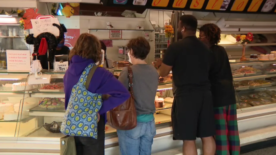 Customers at A Taste of Denmark in Oakland