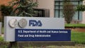 Sign is seen outside of the Food and Drug Administration (FDA) headquarters in White Oak, Maryland, U.S., on Aug. 29, 2020.