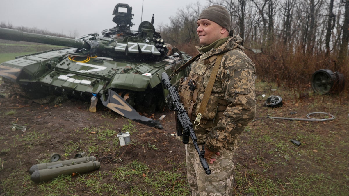 Russian tank destroyed