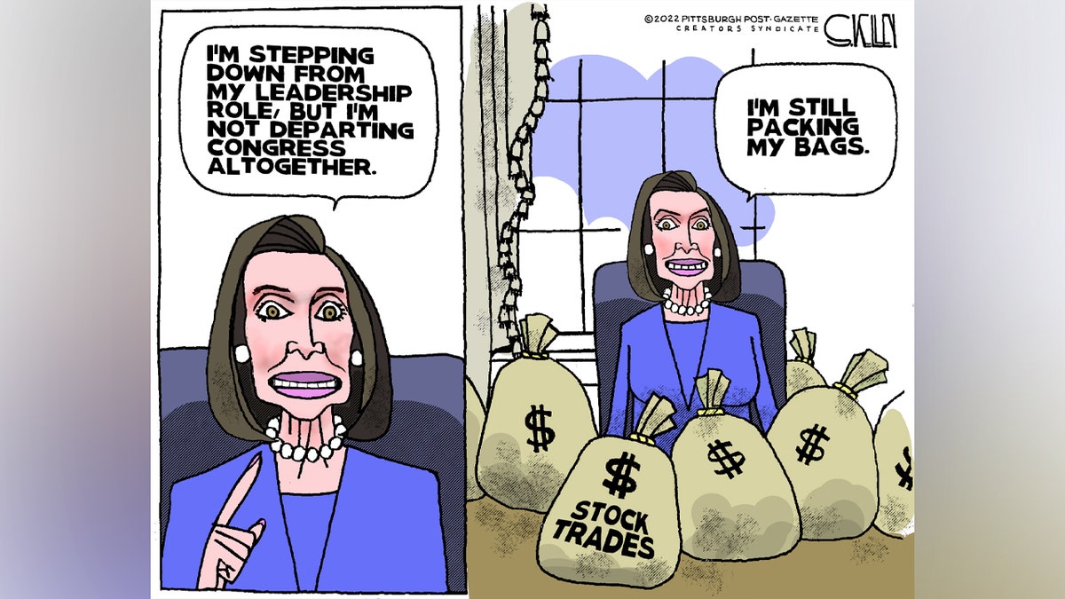 Political cartoon showing Nancy Pelosi