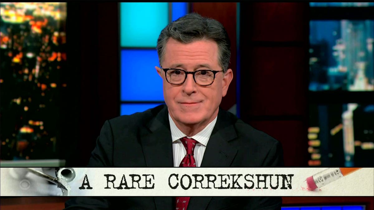 Stephen Colbert correction