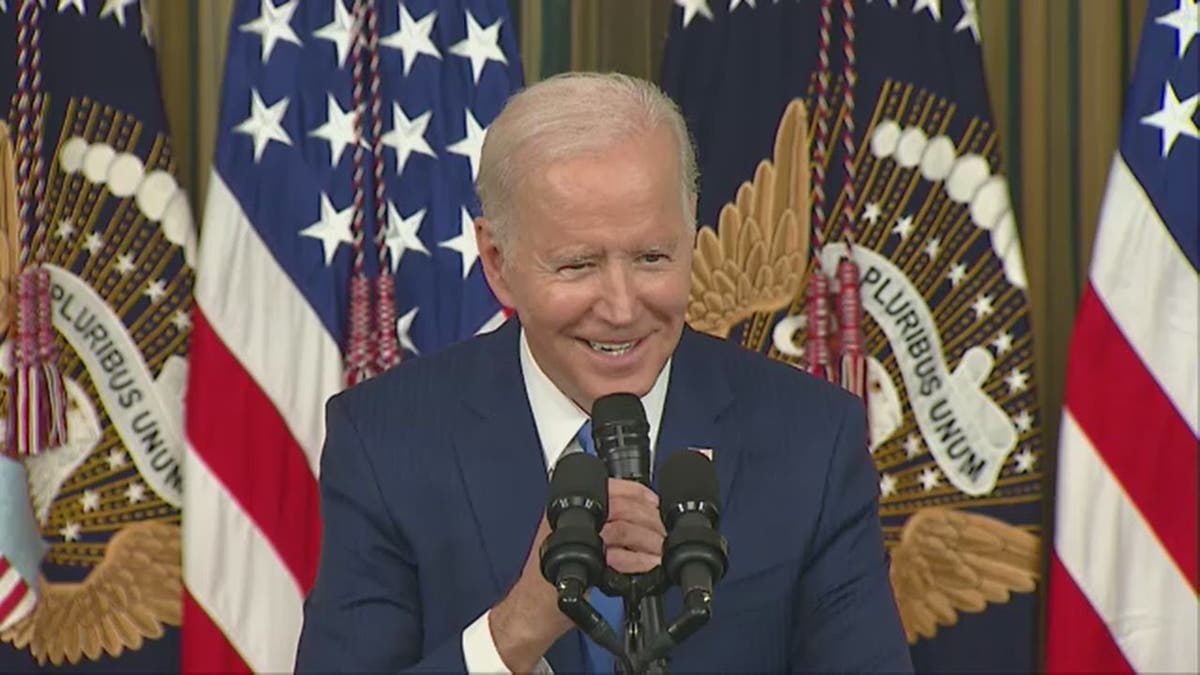 President Biden on the mic
