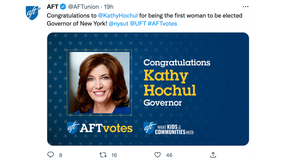 AFT Kathy Hochul tweet