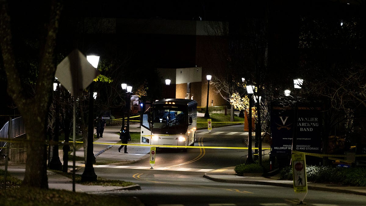 crime tape at UVA shooting scene
