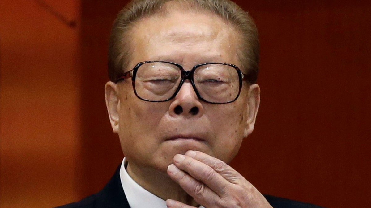 Former Chinese President Jiang Zemin wearing glasses