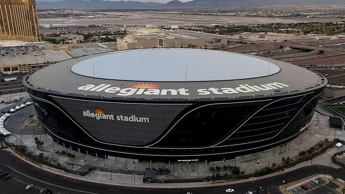 Exterior view of Allegiant Stadium