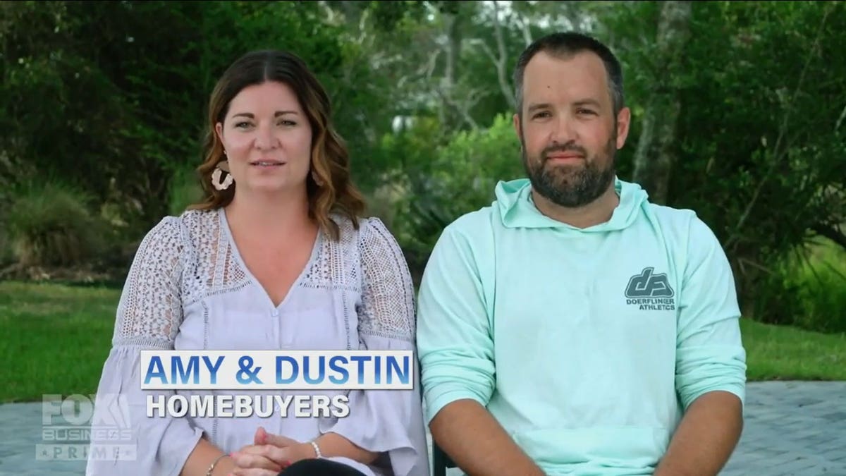 Amy and Dustin siting down for an interview