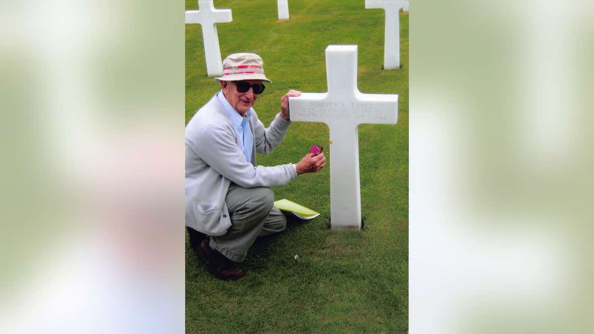 Andy Andrews at Normandy cemetery