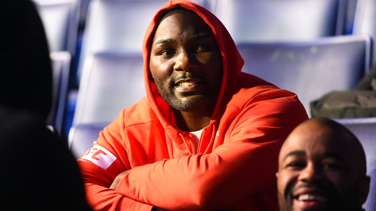 Anthony Johnson backstage at UFC 210