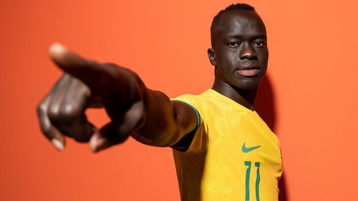 Awer Mabil poses for World Cup