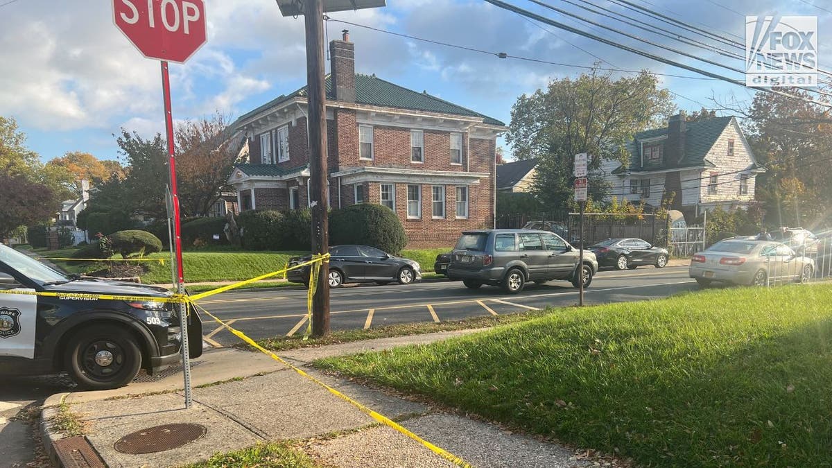 Newark NJ crime scene of cops shot