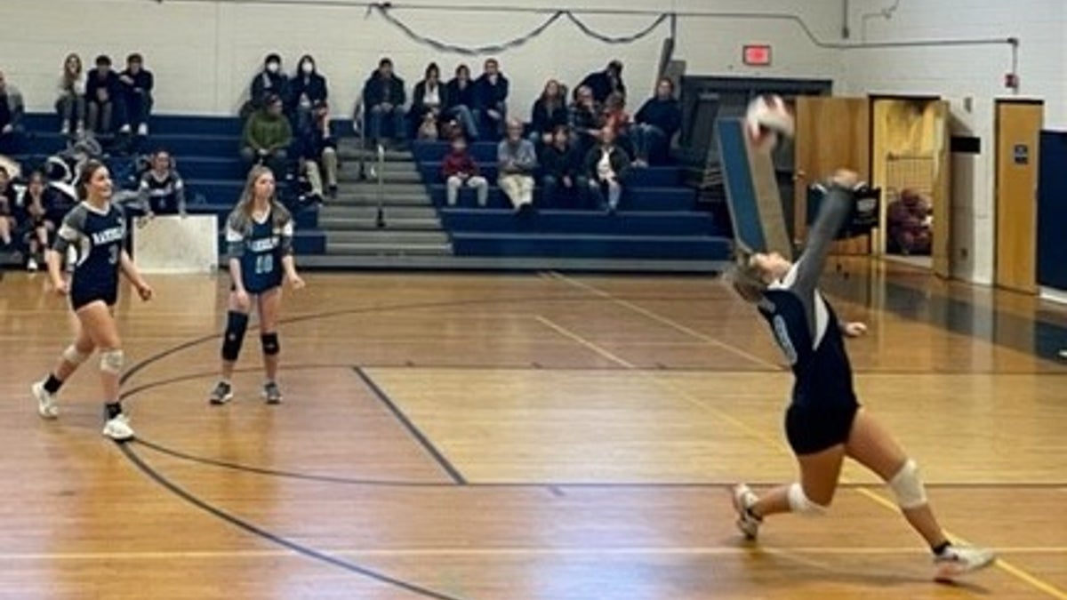 Blake Allen playing volleyball.