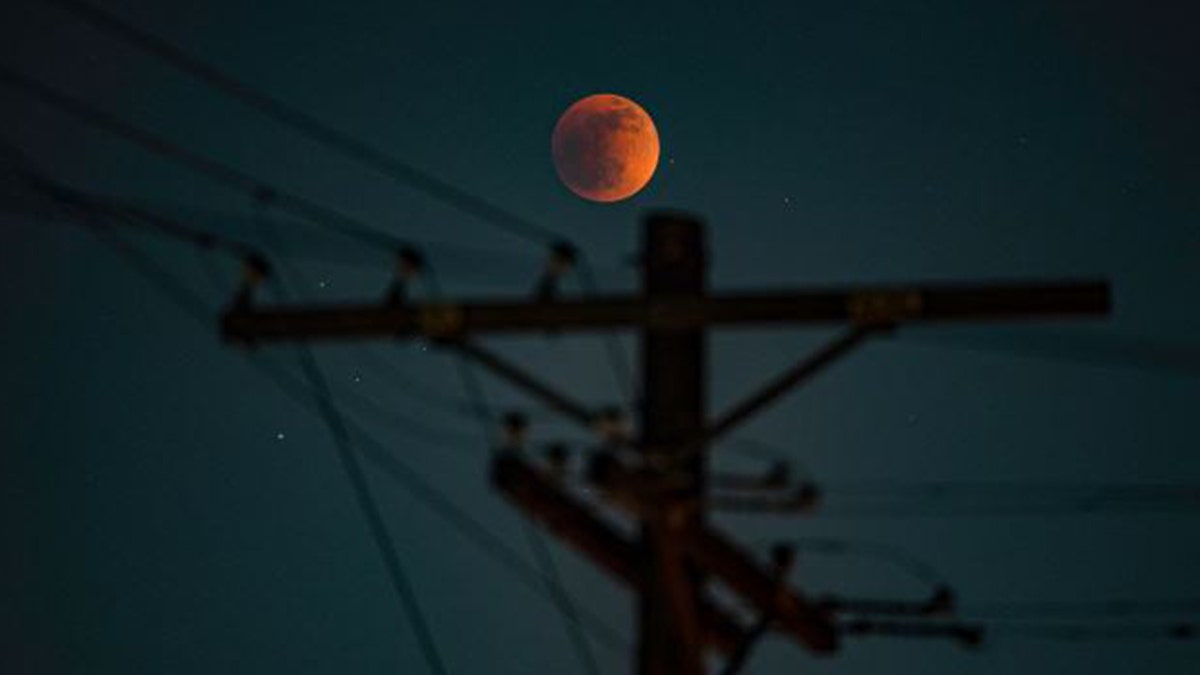 Blood moon lunar eclipse