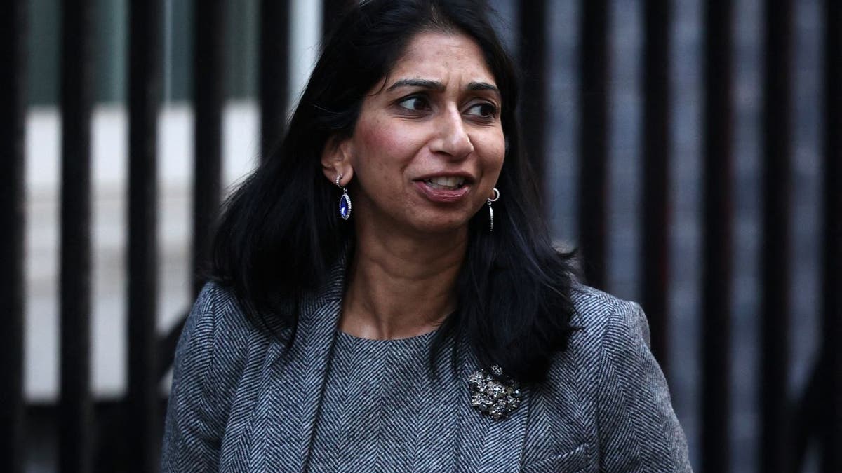 Britain's Home Secretary Suella Braverman arrives at cabinet meeting