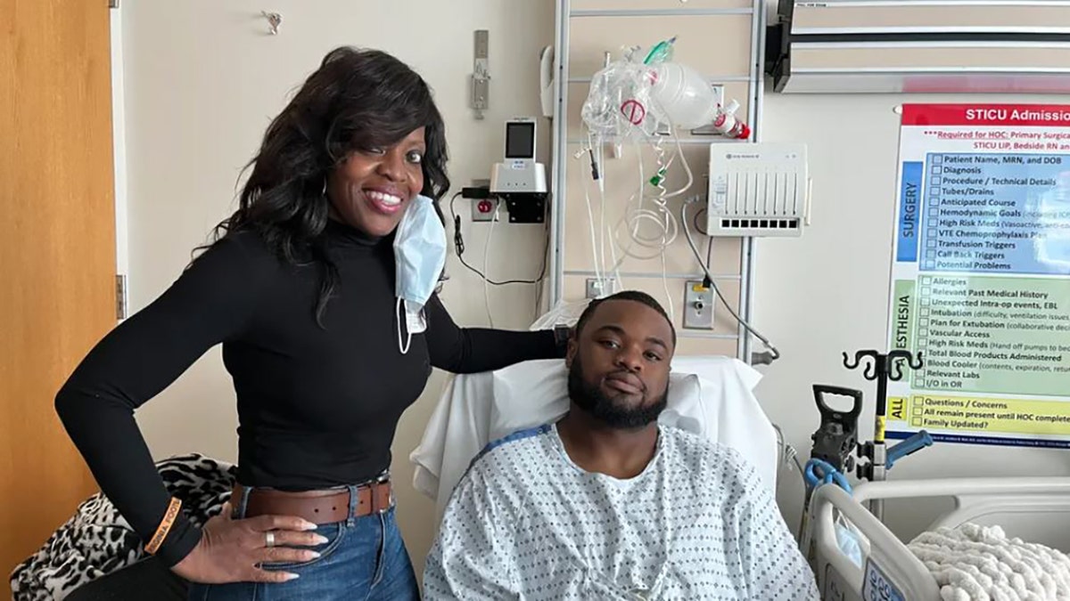 Brenda and Michael Hollins in hospital