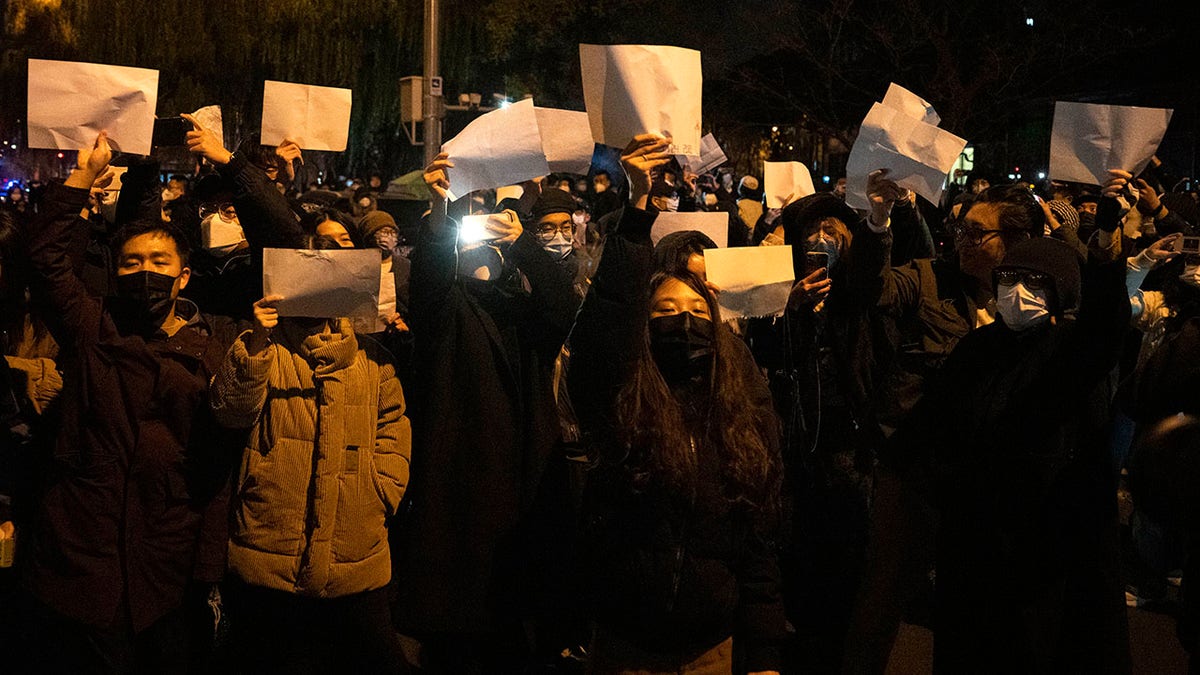 Protesters in Beijing, China