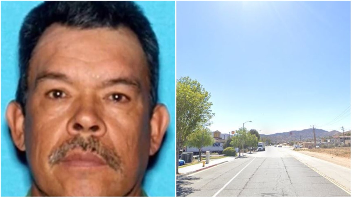 Jose Mendoza and crime scene in Palmdale