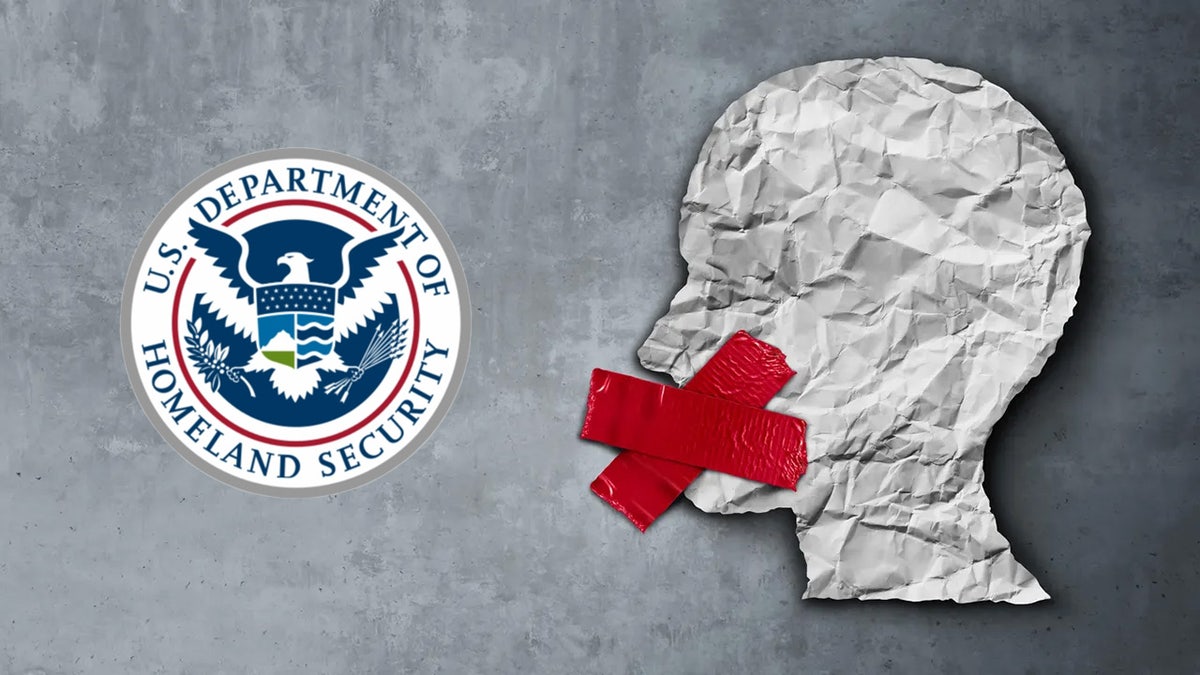 DHS logo with person being censored