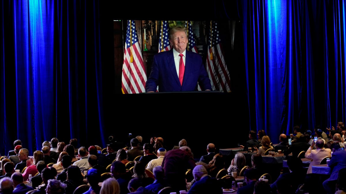 Donald Trump satellite address at RJC in Las Vegas