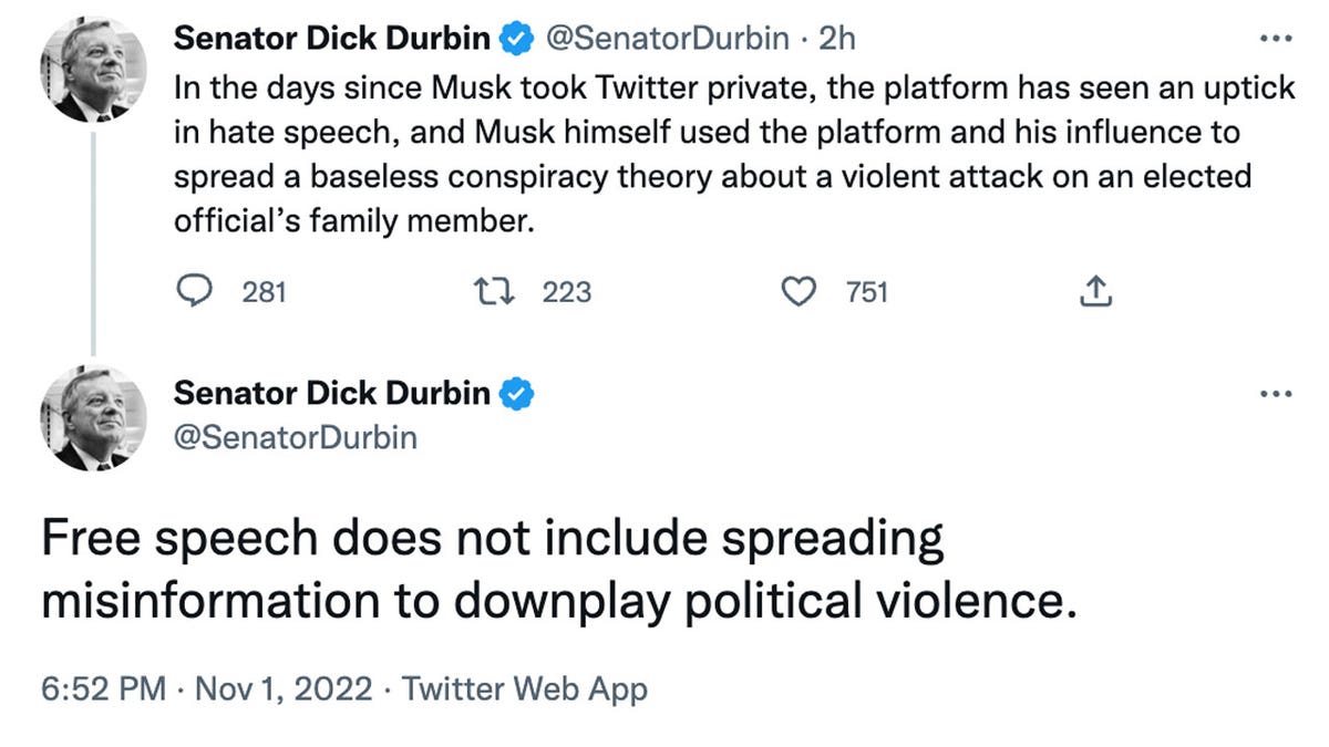 Dick Durbin tweet