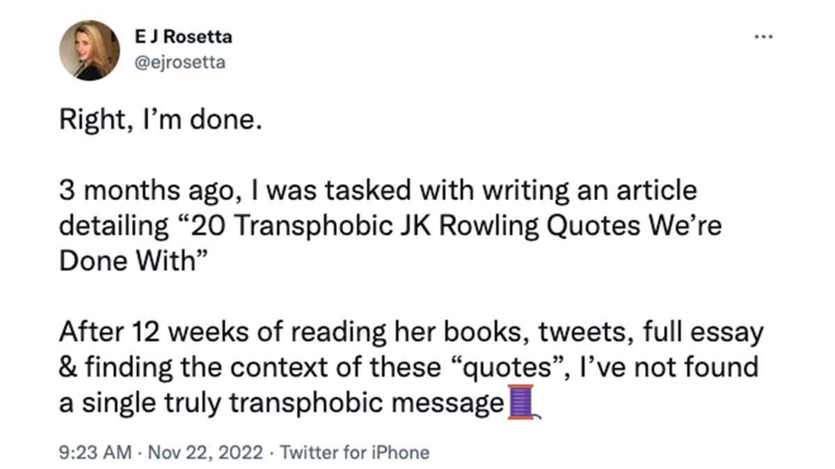 Huffington Post writer defends JK Rowling Twitter