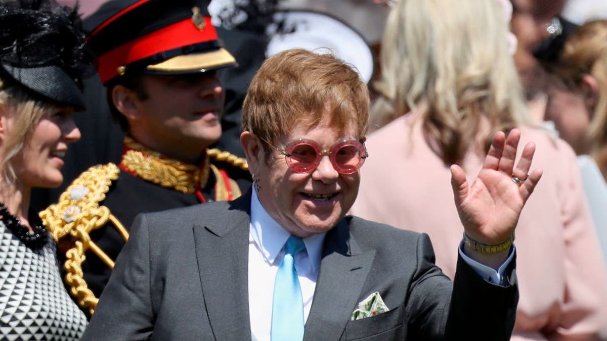 Elton John at Meghan and Harry's wedding