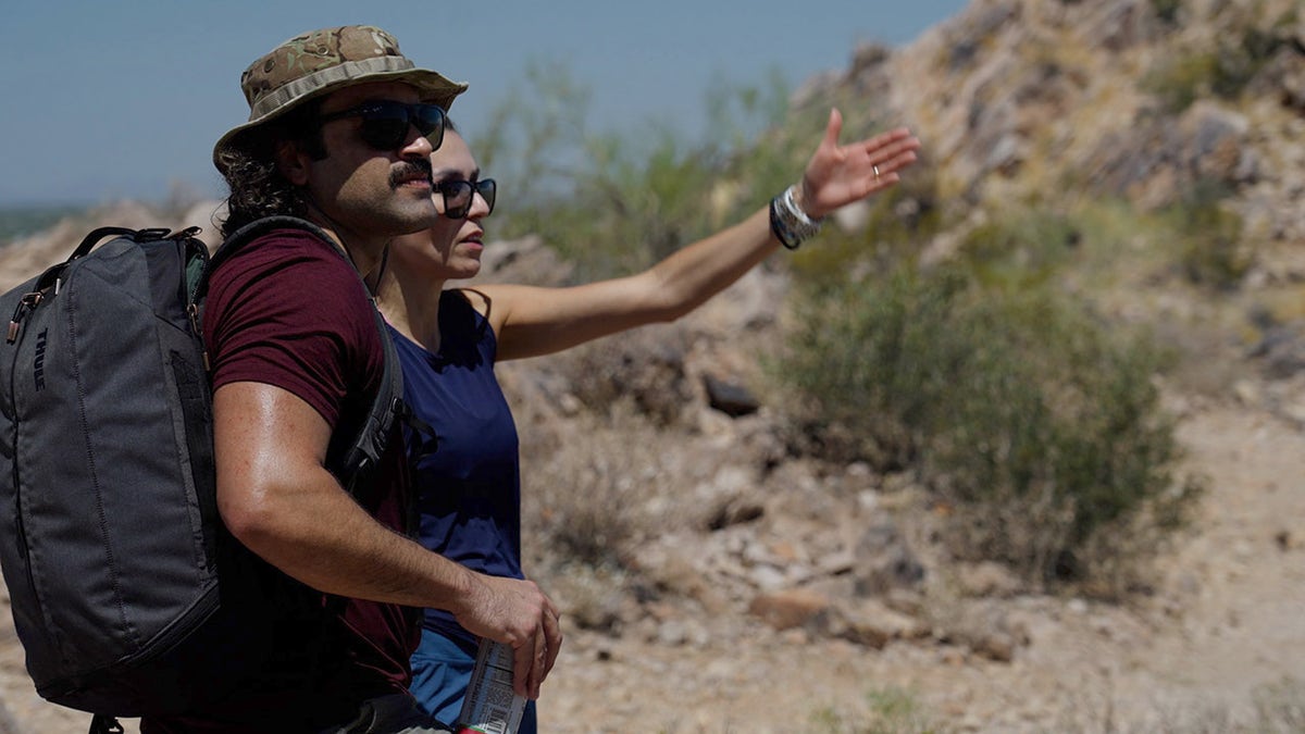 Eric and Sandra Ballester in desert