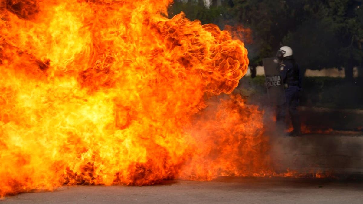 Fiery inflation protest in Greece