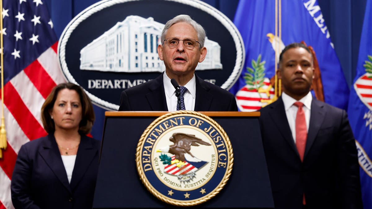 Merrick Garland news conference at Justice Department