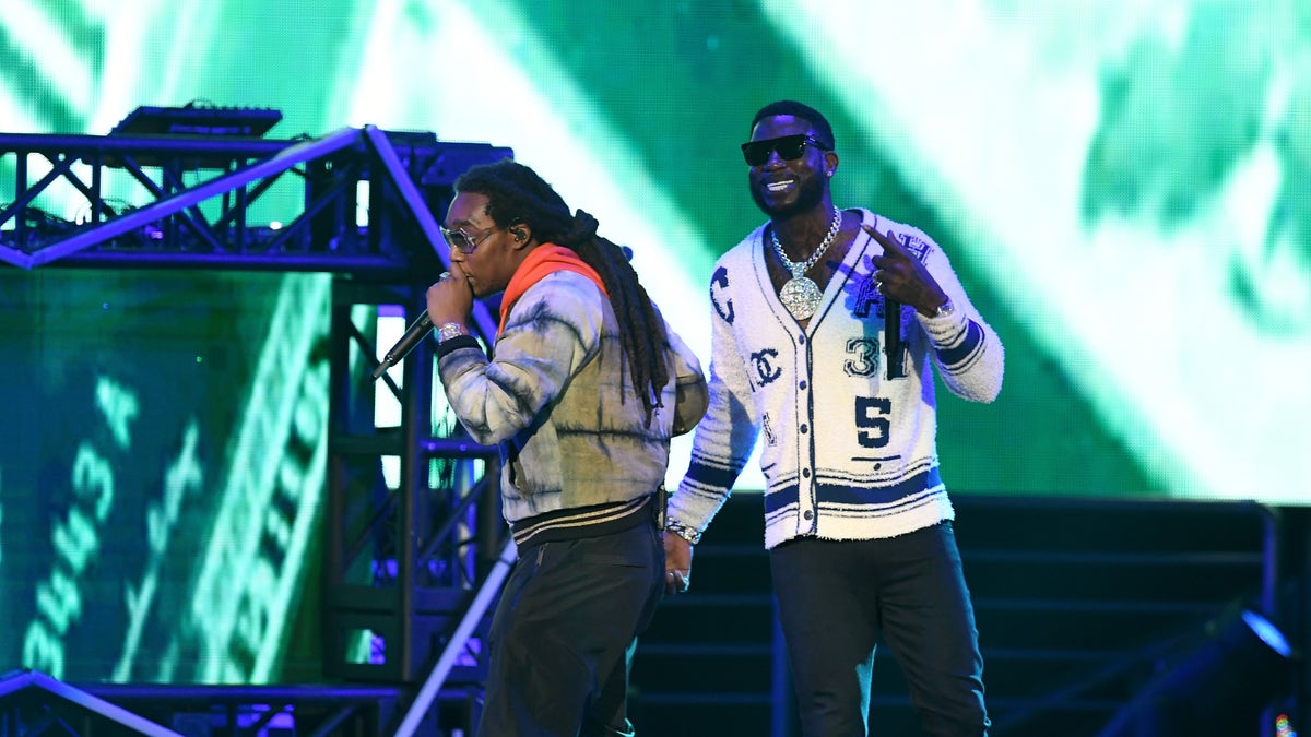 Gucci Mane performs with Takeoff of Migos