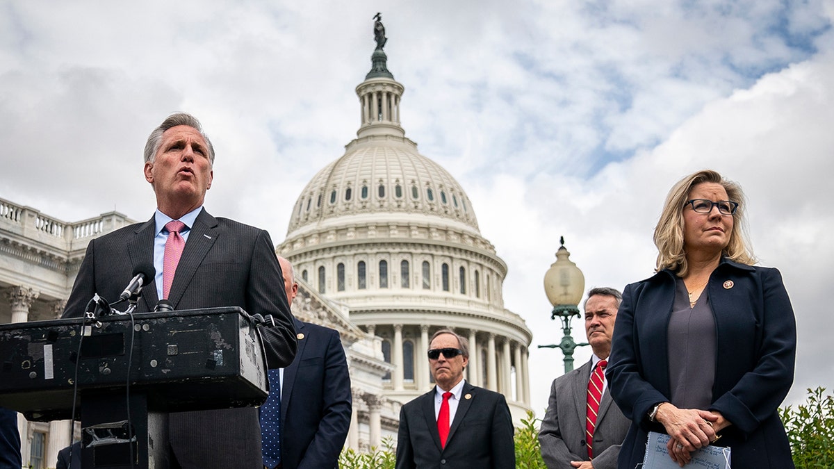 Kevin McCarthy and Liz Cheney