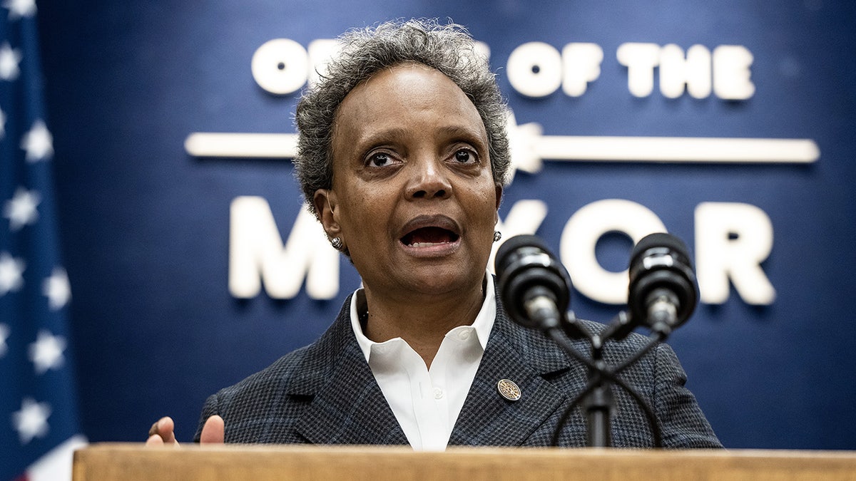 Lori Lightfoot speaking at an event