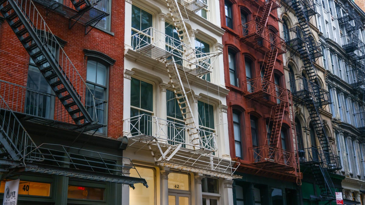 Fire escape stairs