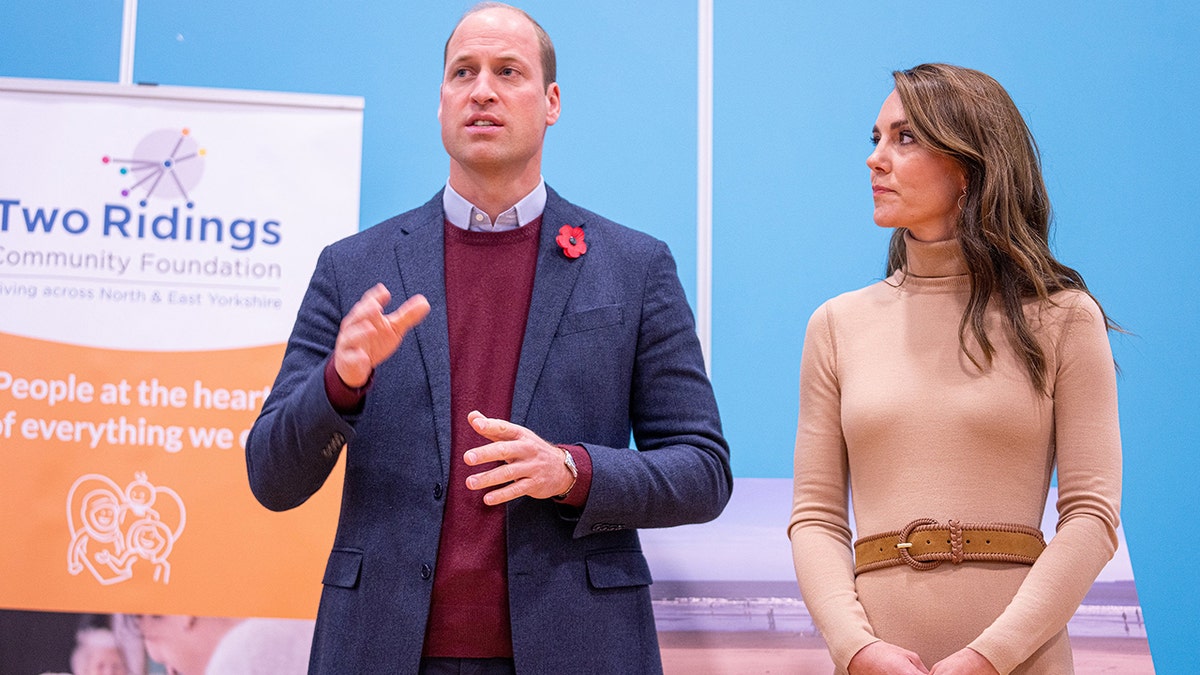 William and Kate giving a speech