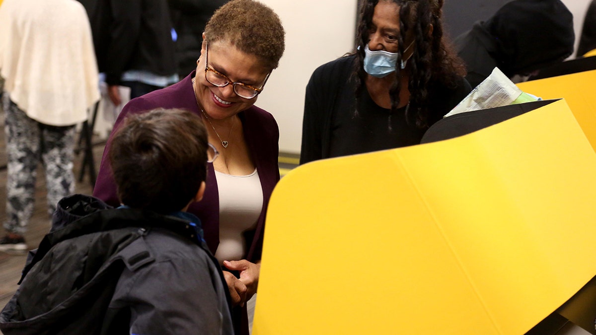 Karen Bass votes on Election Day