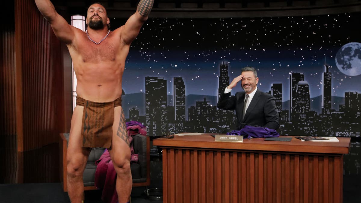 Jason Momoa Jimmy Kimmel live