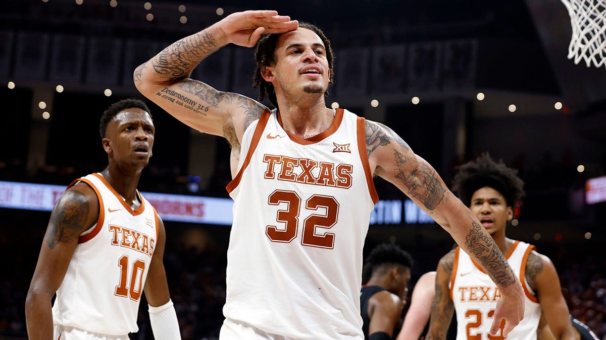 Texas forward Christian Bishop during a win over Gonzaga