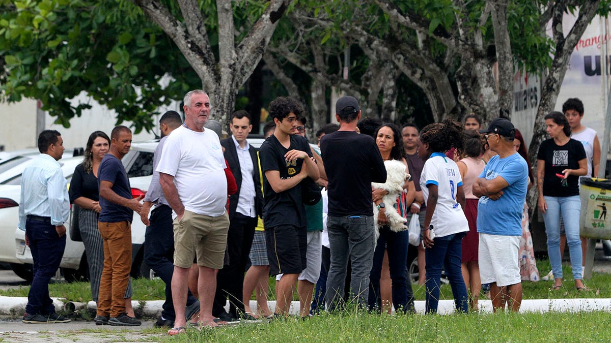 Parents gather outside Brazil school shooting