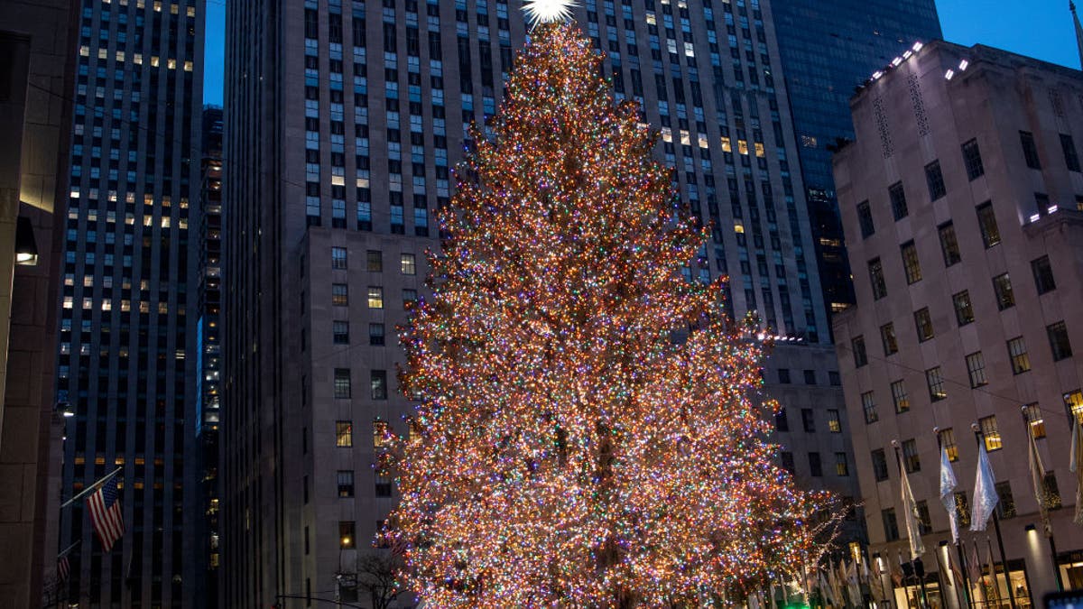 Rockefeller Christmas tree lit in NYC